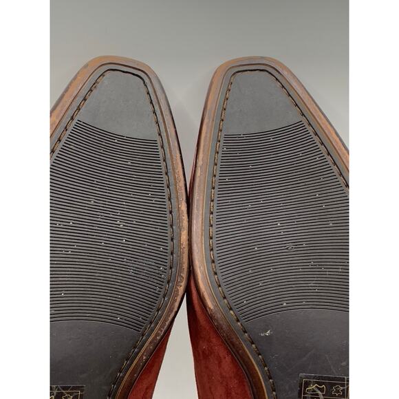 ALDO Men\'s Burgundy Suede Lace-Up Oxford Shoes SZ 8 main image 6